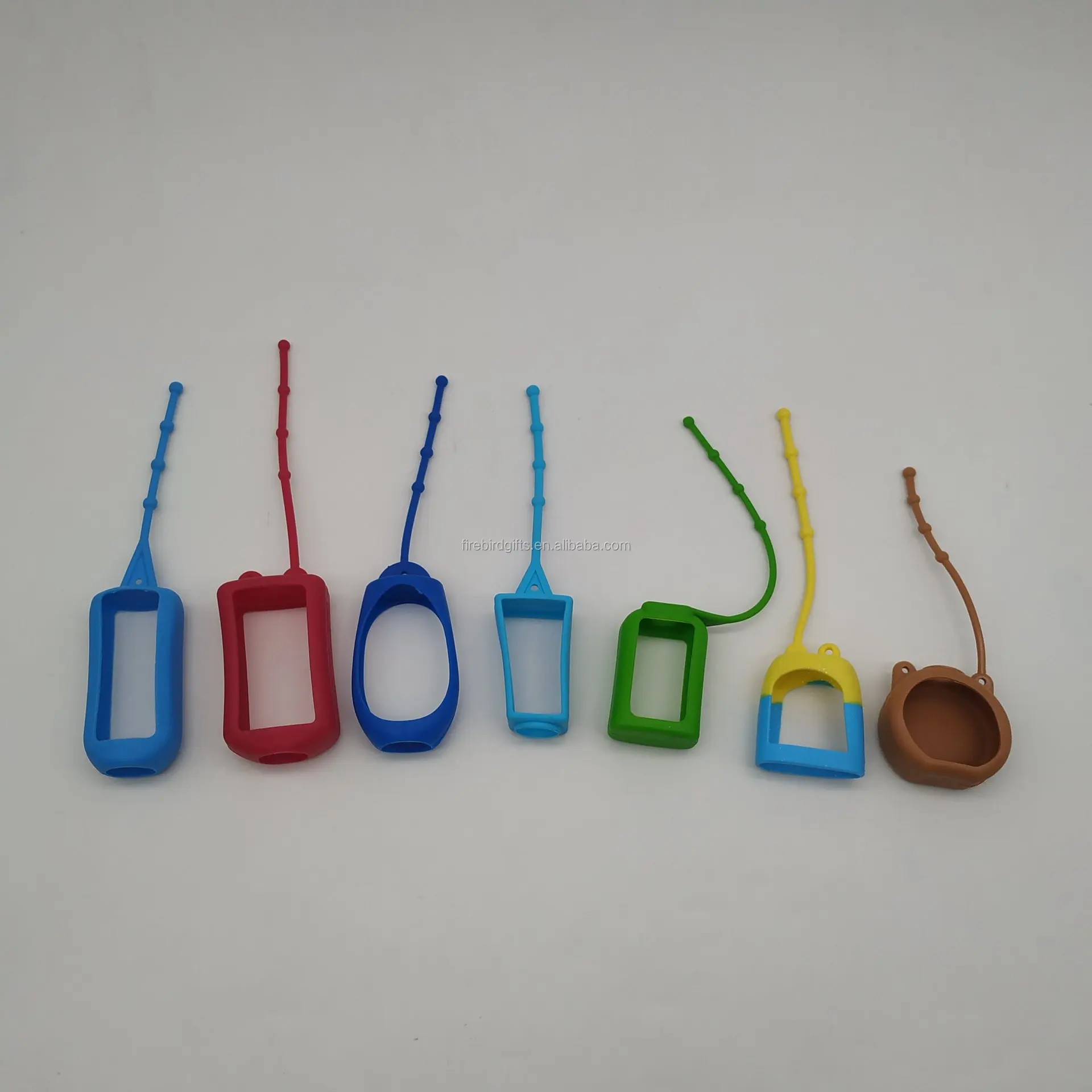 Silicone Portable Hand Sanitizer Holder Keychain Lipstick Lip Gloss