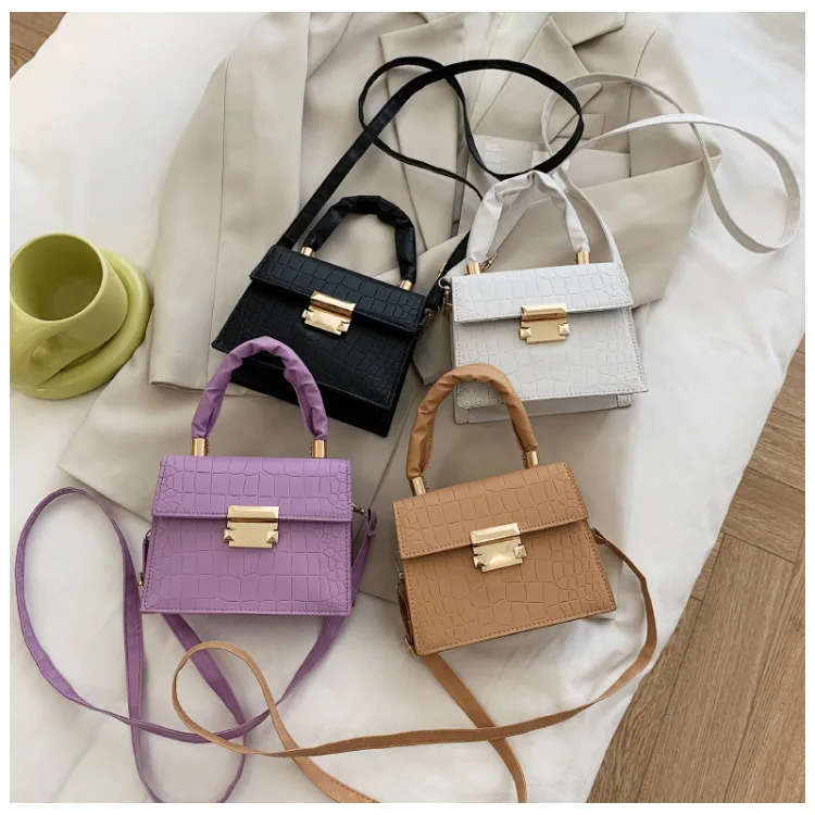 

L168 hot style latest ladies stone pattern bags women vintage handbags crossbody small satchels, White, purple, khaki, black