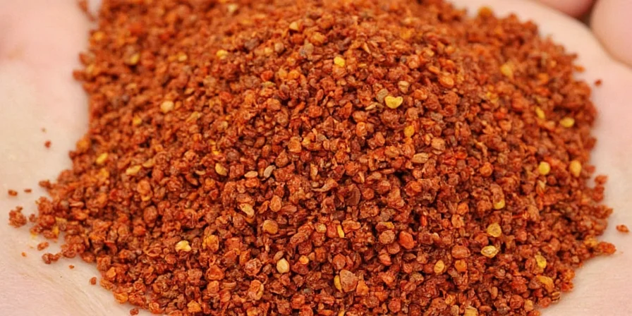 Arrabbiata pasta with red chili flakes visible