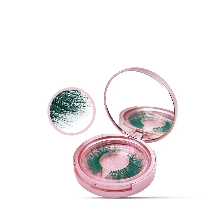 

Eyelash Vendor Handmade 3D Colorful Lashes 100% Real Mink Rainbow Color Lash Mink Colored Eyelashes, Red,green,white,brown,purple,ect