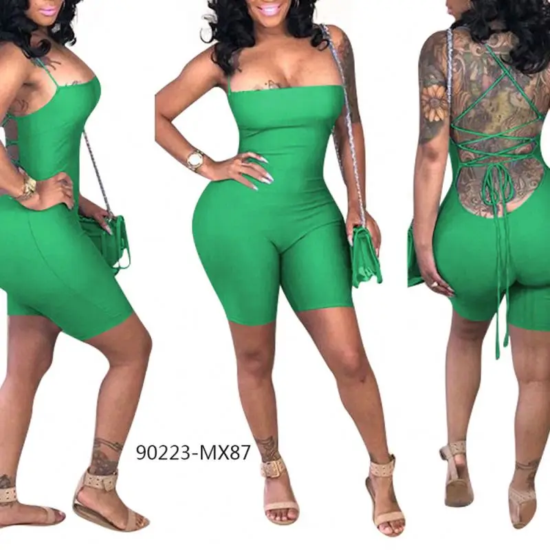 

2021 Summer Sexy Women One Piece Jumpsuit Bodycon Club Romper Ladies Jumpsuit