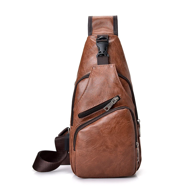 

shoulder strap triangle chest bag Popular Travel Outdoor Portable Charging Leisure Slant sling Bag