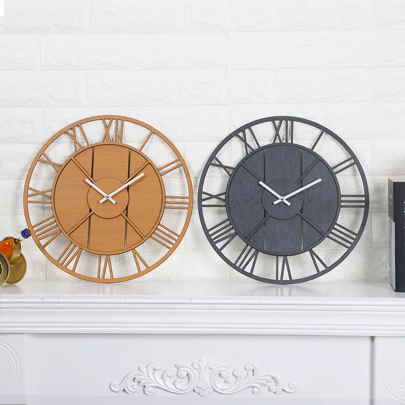 

odm/odmmodern wall clockWooden Roman numerals silent European style simple personality creative clockreloj de pared