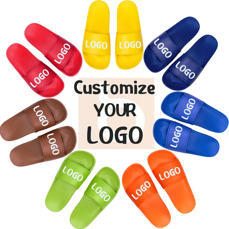 

Customize LOGO EVA Slide Slipper Wholesale Design Black Unisex Men and Women Blank Slides Slippers Footwear