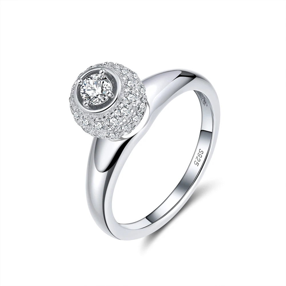 

RINNTIN SR227 latest ring designs diamond 925 Sterling Silver Shiny Zircon Engagement wedding Ring for Women