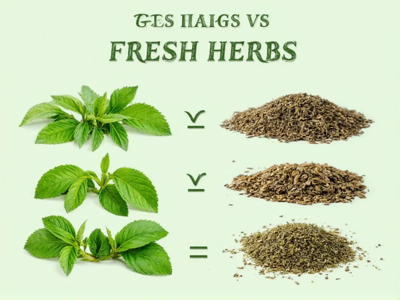 fresh herbs vs dried ratio