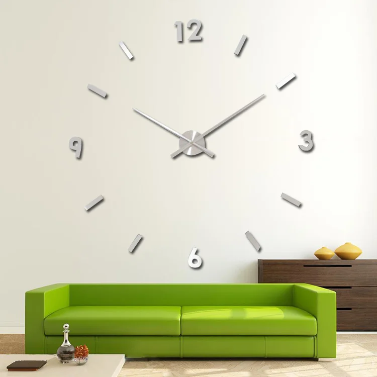 

Do It Yourself Clock DIY 3D Wall Clock Home Decorative Art Watch, Copper/silver/black