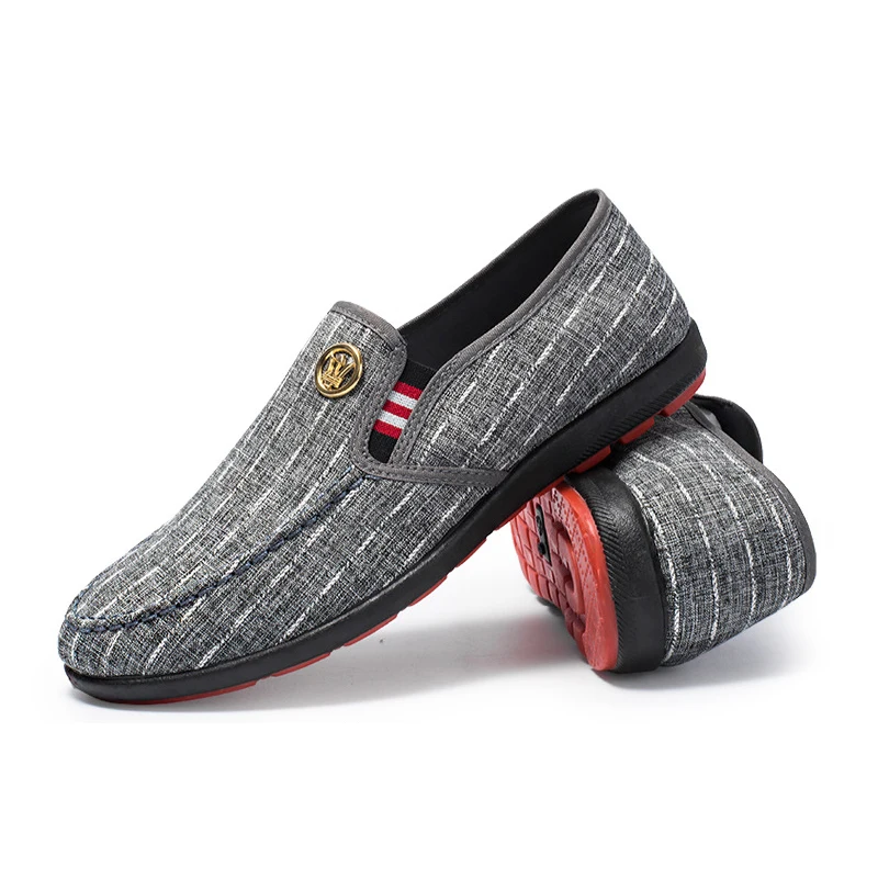 

Hot Sell Canvas Leisure Sneaker Anti-slip Men Casual Shoe Breathable Flats Shoes