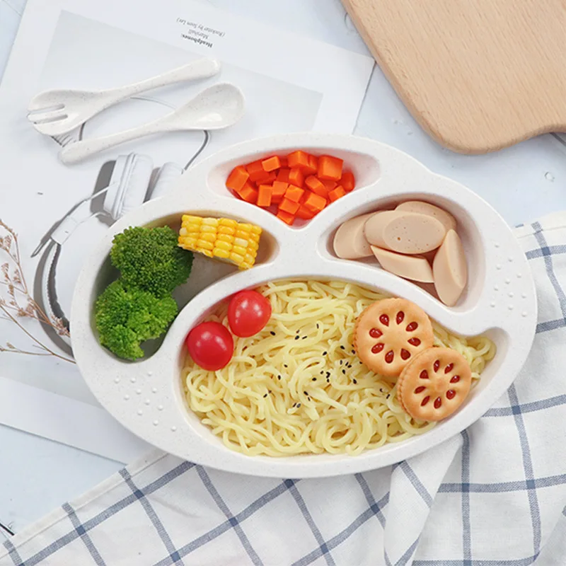 

Eco-friendly children's plate with tableware household kindergarten partition plate