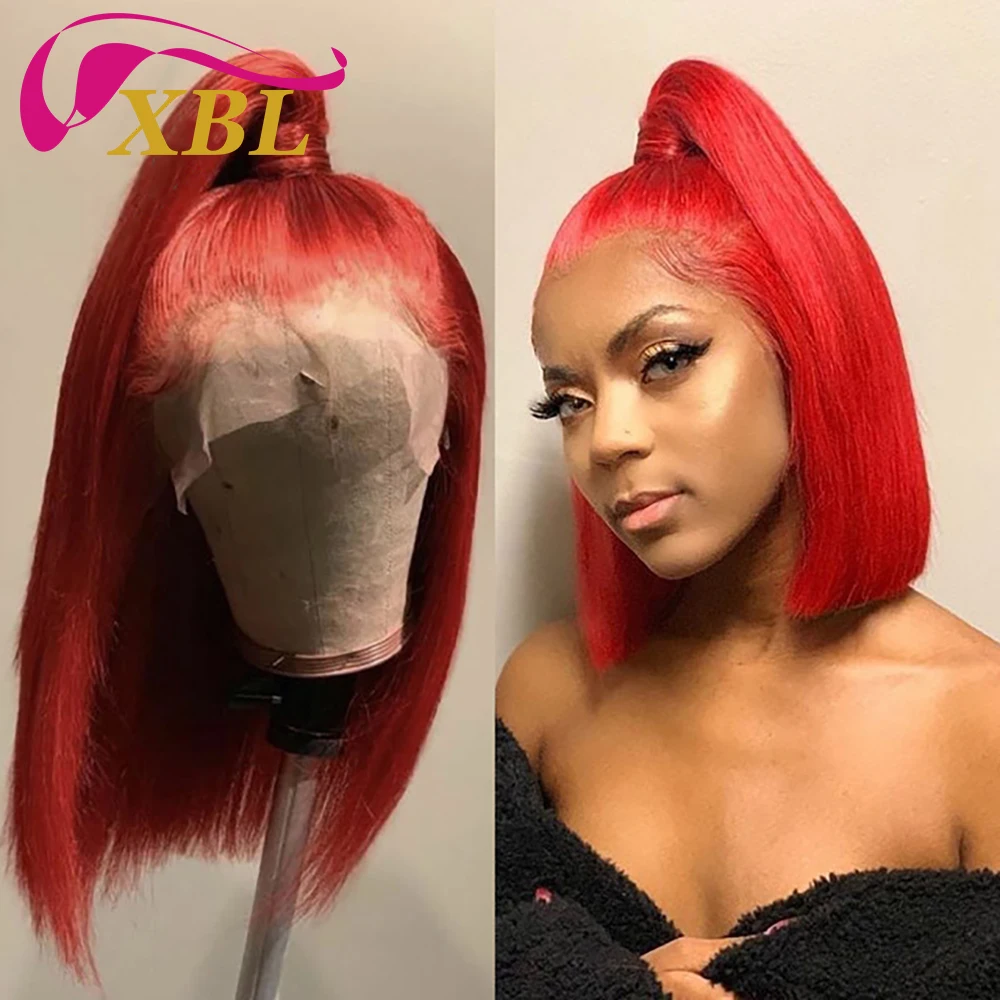 

XBL Drop Shipping 1b 99j red human hair lace frontal wig, 150% raw mink brazilian hair wig,virgin lace front wig human hair, Natural black,shine color in the sun