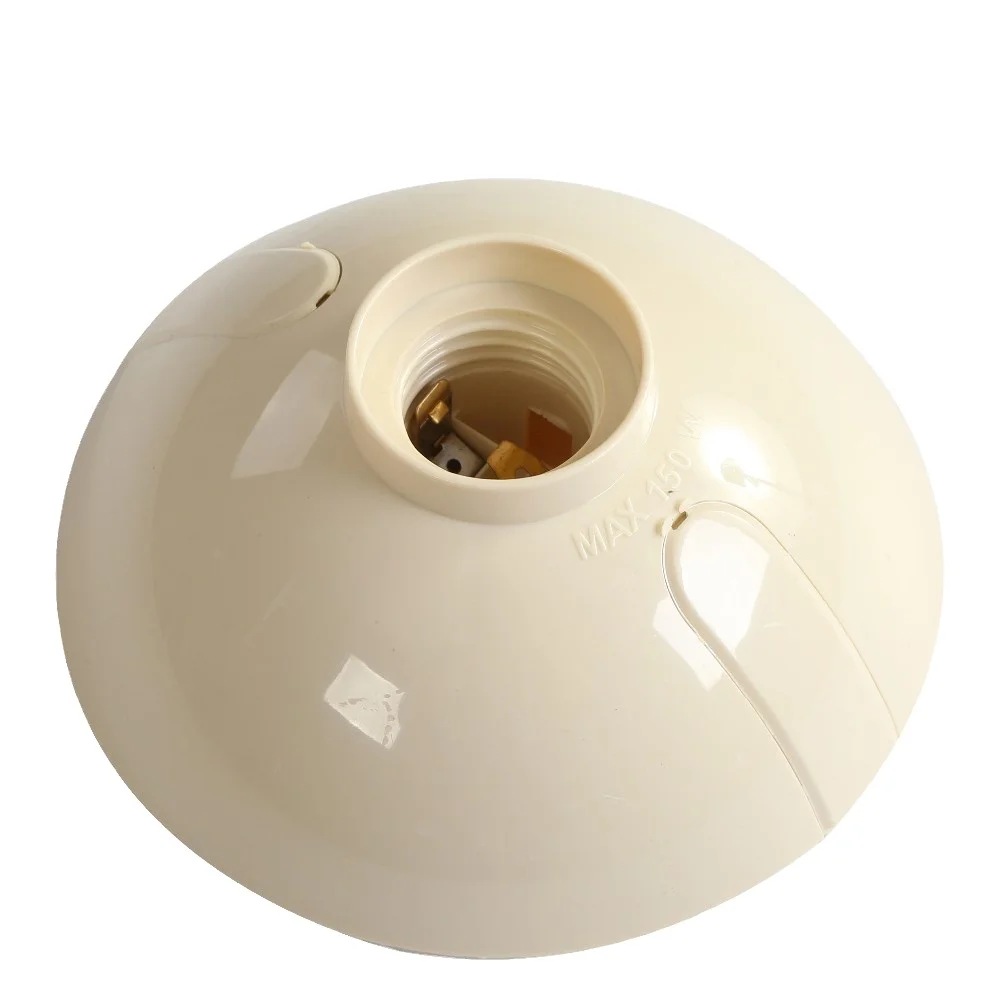 
ISO9001 Certificated White ABS Material 660W 250V Lamp Holder With Plug 
