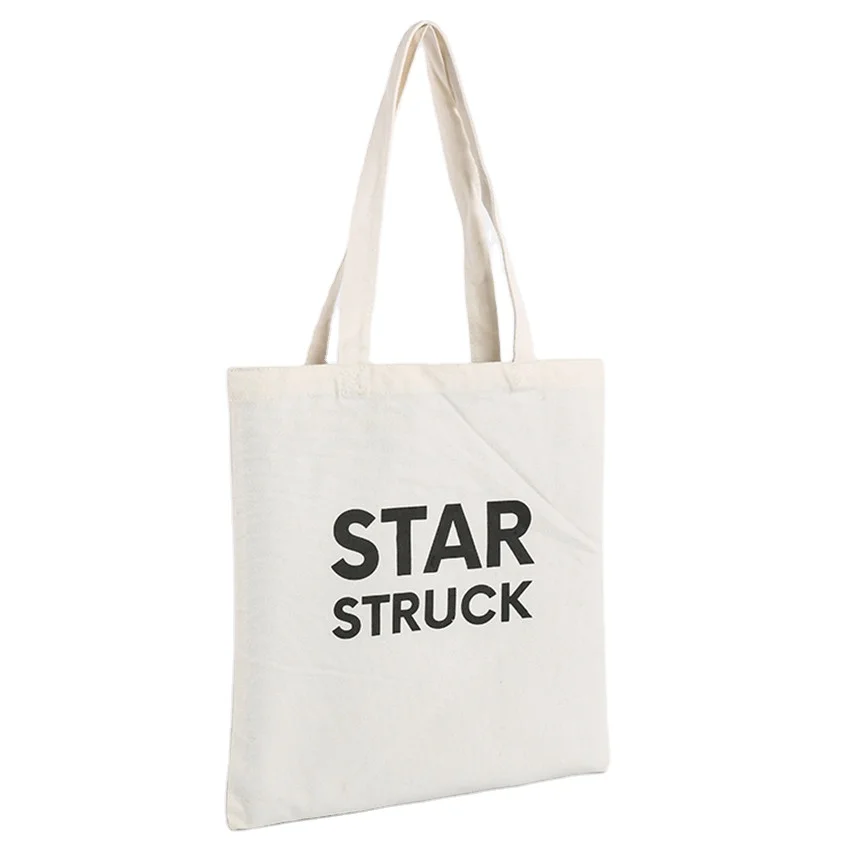 

White Silkscreen Custom Logo Gift Canvas Cotton Tote Bag