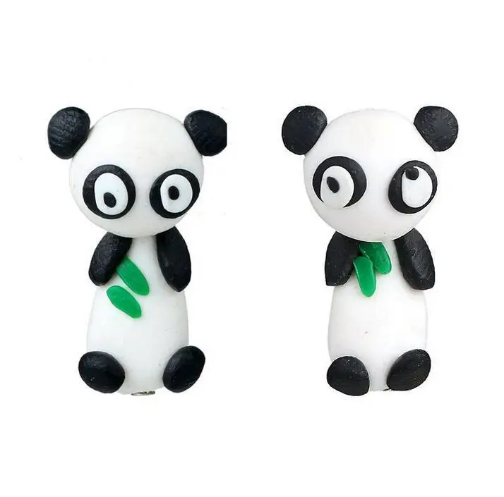 

Fashion Cute Soft Clay Animal Earring Dangle Frog Panda Modeling Manufacturer In China, Gold