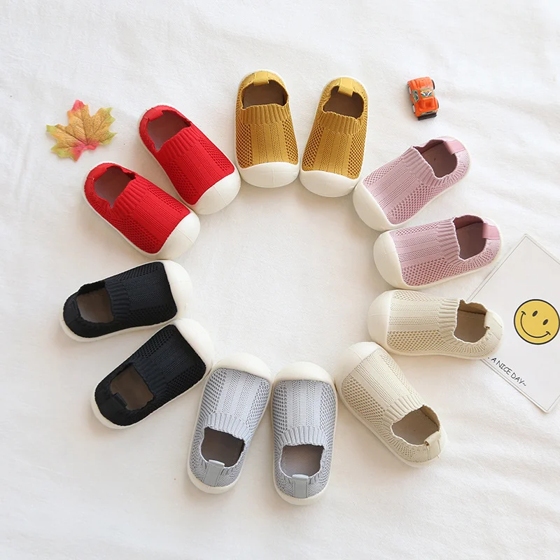 

New Design Fashion Floor Shoe Girls Boys Baby Toddlers Casual Socks Shoes, White, yellow, red, black, gray, pink