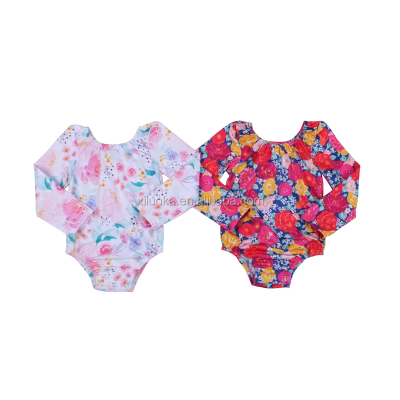 

Explosive 2021 Children's Wear New Girls Spring And Autumn Floral Red Color Print Climbing Baby Clothes, Picture
