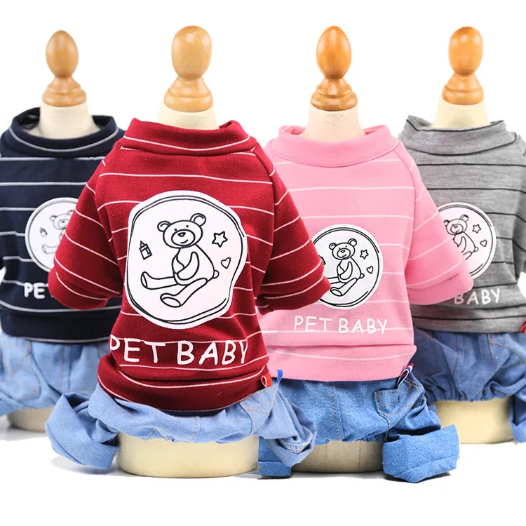 

spring summer autumn new gentleman cowboy Pet dog four-legged clothes pet supplies