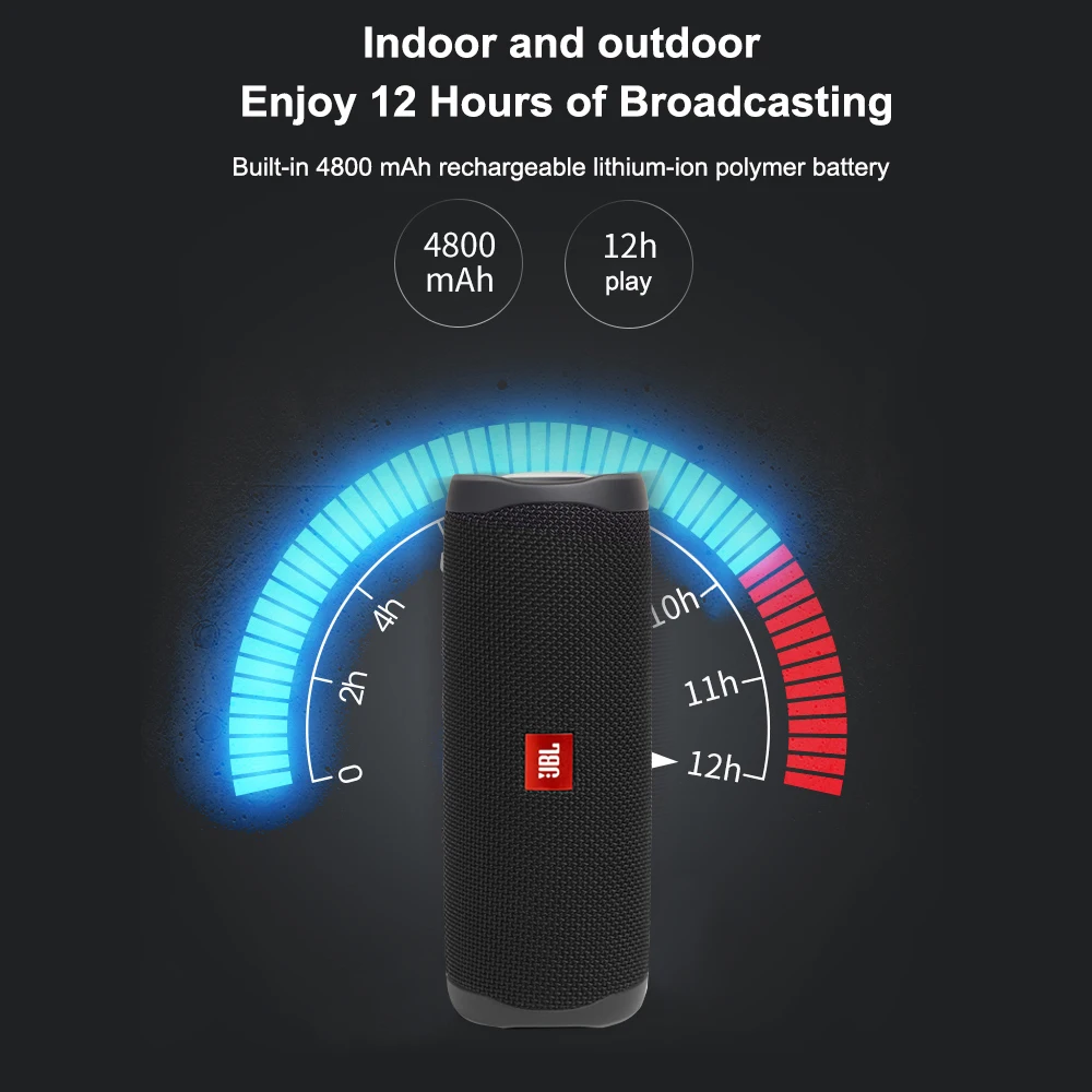 Flip 5 Wireless Portable Speaker IPX7 Waterproof Bluetooth Bass Channel Music Kaleidoscope Flip5 Audio with Multiple Support - ANKUX.COM