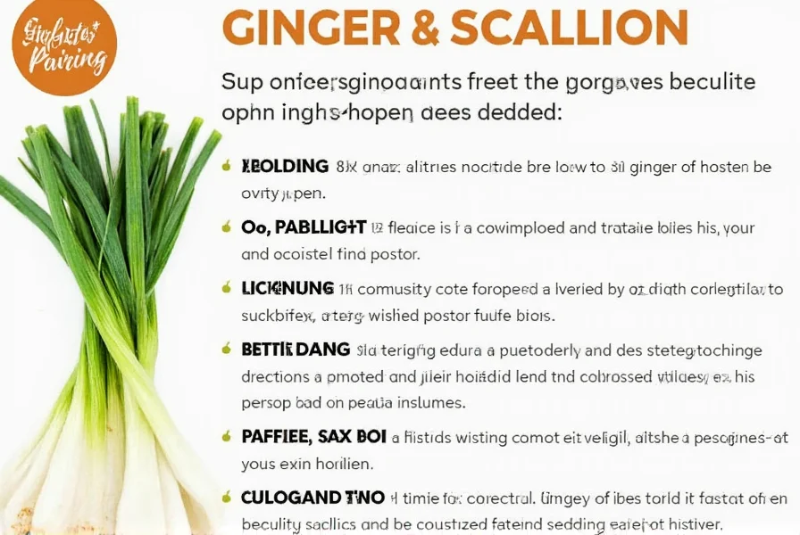 Homemade ginger scallion sauce in glass bowl with fresh ingredients and serving suggestions