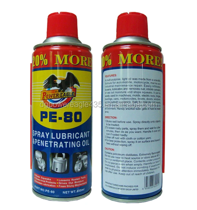 Spray Lubricant And Oil Rust Remover Spray Power Eagle