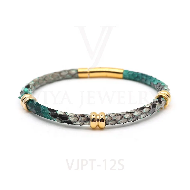 

Luxury python leather bracelet Men jewelry bracelets, 32 colors available