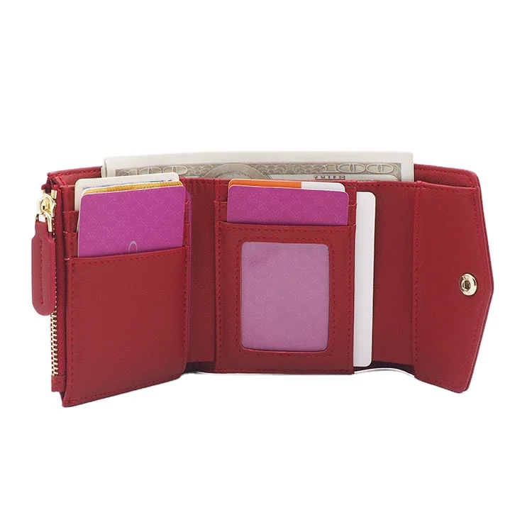 

Fashion design small pu women wallet short ladies purse