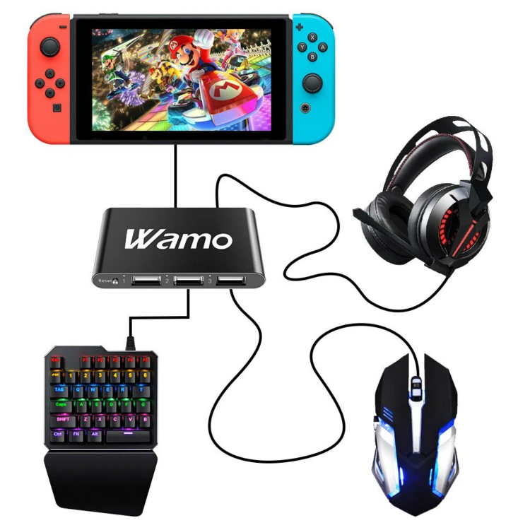 
Factory sell Keyboard & Mouse Adapter For PS4/ PS3/X box one/ switch game accessories controller Converter 