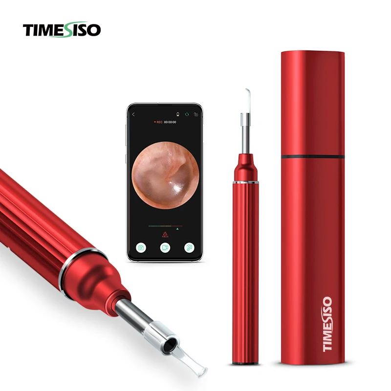 

Smart Earwax Remover Tool Kit Wifi Digital Otoscope 1080P 3.9mm Wireless Electric Ear Cleaner for New Equipment, Black/red/green