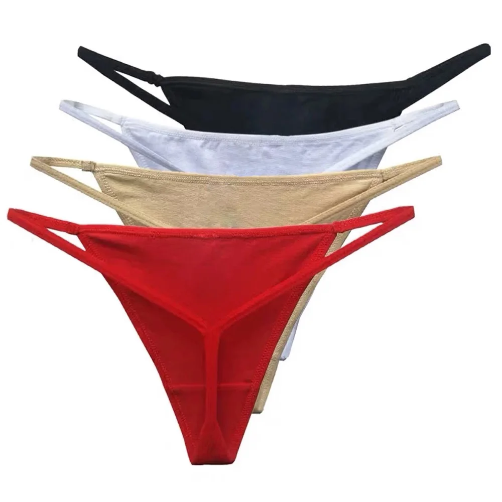 

Hot Sale Sexy Women Cotton G String Thongs Low Waist Sexy Panties Ladies' Seamless Underwear Lingerie G-Strings Briefs