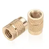 Injection hot melt copper nut M5 M6 copper insert embedded cold knurled nut through the hole in stock