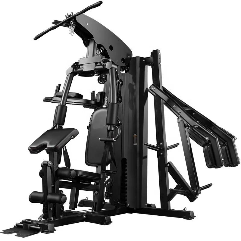 

Gimnasio en casa Strength 3 Home Gym Equipment Multi Station Fitness, Black gym equipment mutli function station