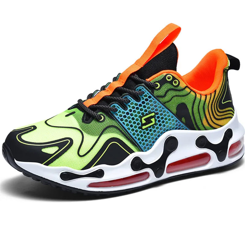 

Dropshiping Agent Men's Colorful Chunky Sneakers 2021 Breathable Footwear Men Flat Platform Shoes with Soft Sole for Male