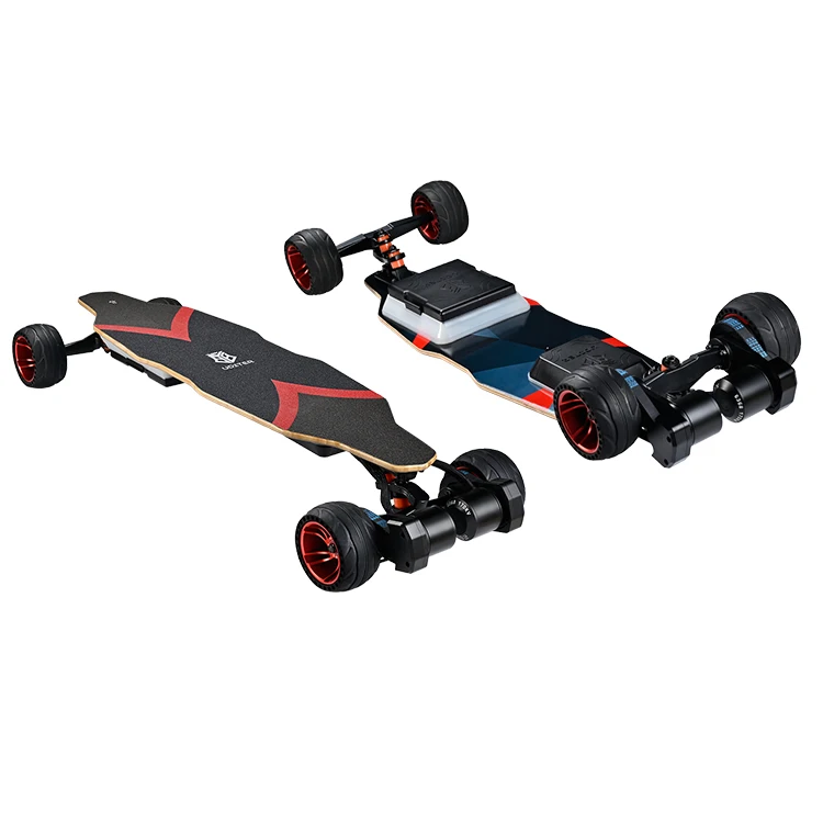 

6368 duel motor 1650w sketboard mountain tout all terrain offroad electric e skateboard