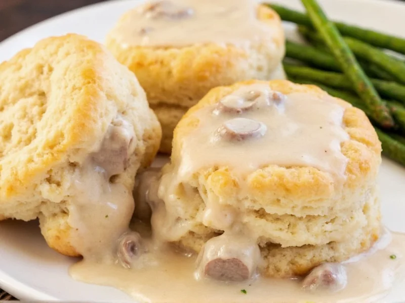 Perfect Homemade Sausage Biscuits and Gravy Recipe