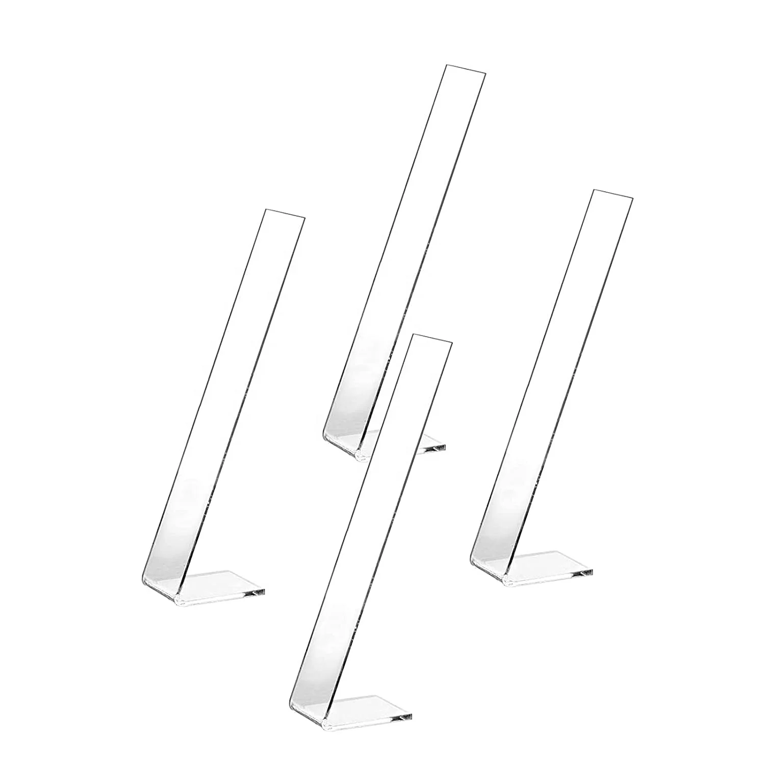 

Transparent Acrylic Hair Clip Display Stand 4 Pieces L-Shaped Hairpin Display Holder Acrylic Hairpin Holder Organizer for Girls