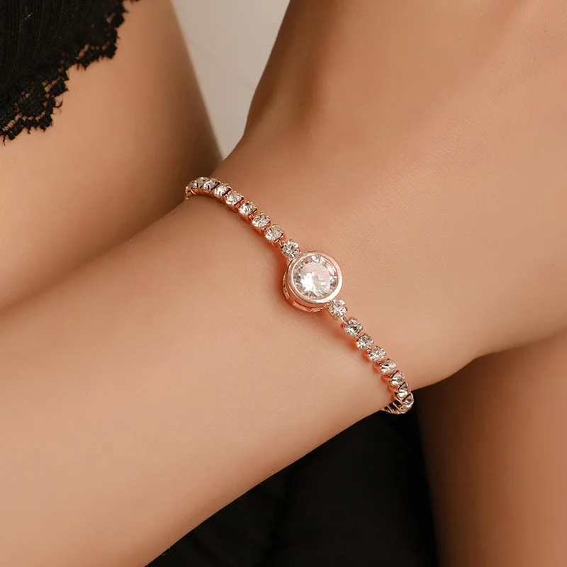 

2022 Wholesale Shinny Heart Bracelet Rose Gold Bracelet Crystal Bracelet For Woman