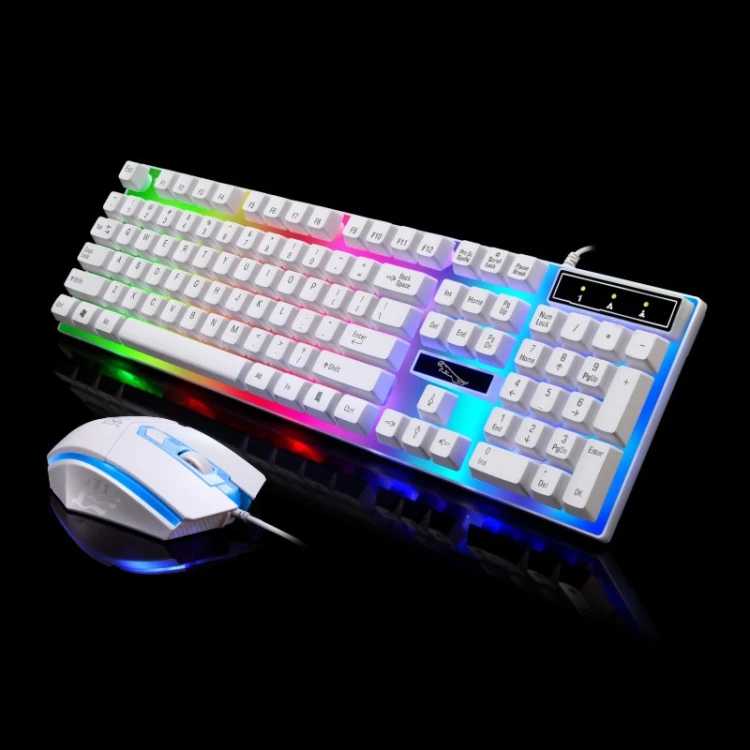 

Professional Gaming accessories ZGB G21 1600 DPI Wired Colorful Backlight Mechanical Suspension Keyboard Optical Mouse Kit