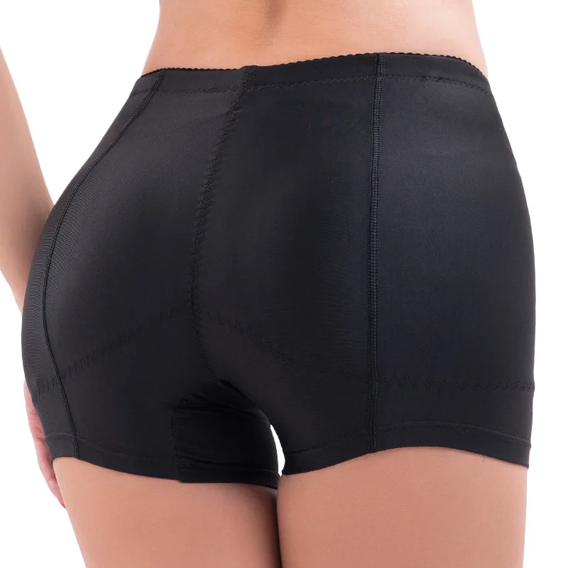 

women mid-rise butt lifter sexy lady padded butt enhancer removable pads padded underwear women control shorts boyleg, Black, nude