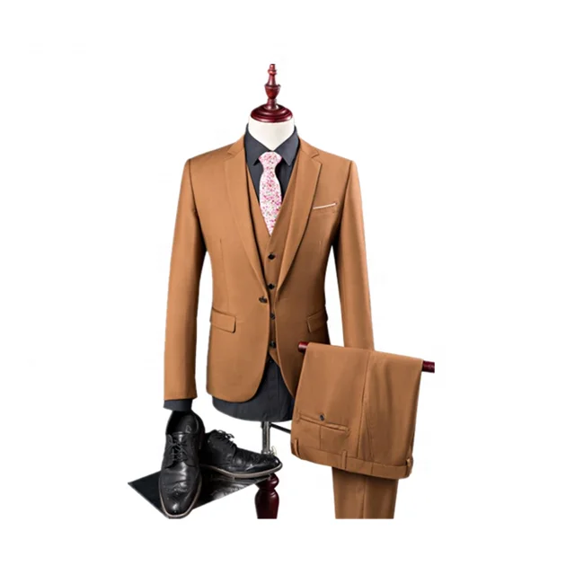 New Style Western Wedding For Men Three-piece British Coat Pant Men Suit slim suit set Latest Suit Design Men