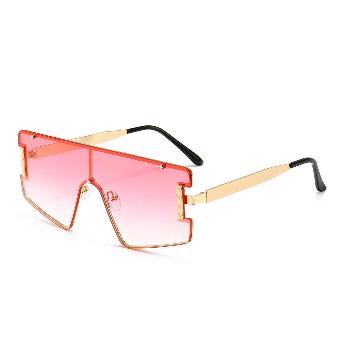 

MJ-0306 The New Europe And The United States Fan Haiyang Integrated Personality Polygon Fashion Unique Sunglasses Retro