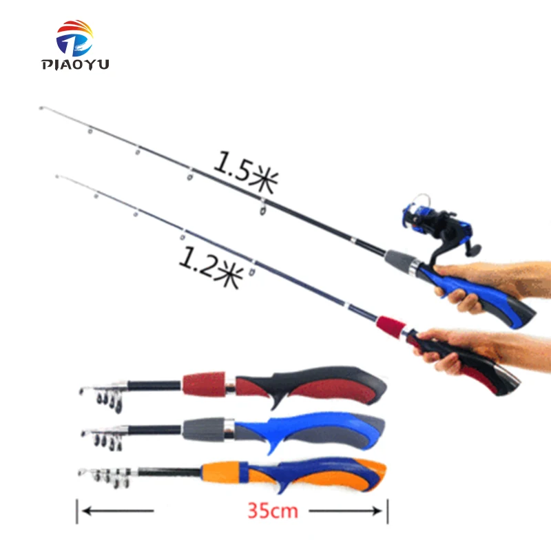 

Piaoyu Mini FRP small sea pole ice fishing rod pocket fishing rod spinning with fishing reel, Pictures