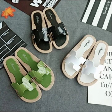 

Summer new cool slippers female H - style indoor and outdoor fashion home slipper soft bottom bathroom womens sandals