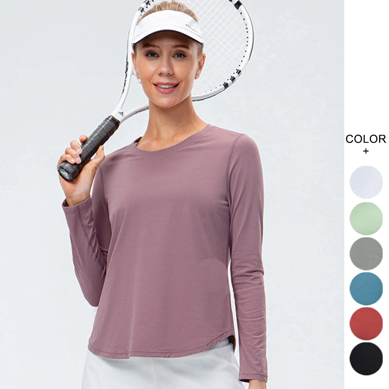 

Loose Long Sleeve Yoga Top For Women Light,Breathable And Quick Dry Running Long Sleeve T-shirt For Women Exercise Wear, Customized colors