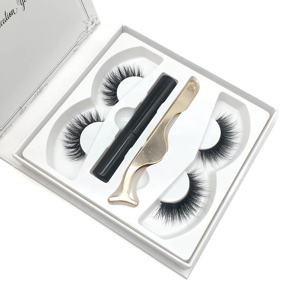 

Mink Magnetic Lashes Cils Magnetique New Custom Design 3D Handmade 3D Craft Daily Makeup Natural Long Hand Made Synthetic Hair