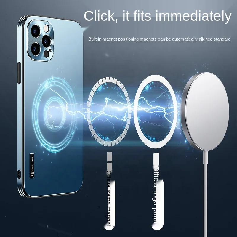 

New Arrivals 2021 Luxury Wireless Charger Casing with Circle Transparent Clear Silicone Phone Cover For iPhone 12 Magsafe Case