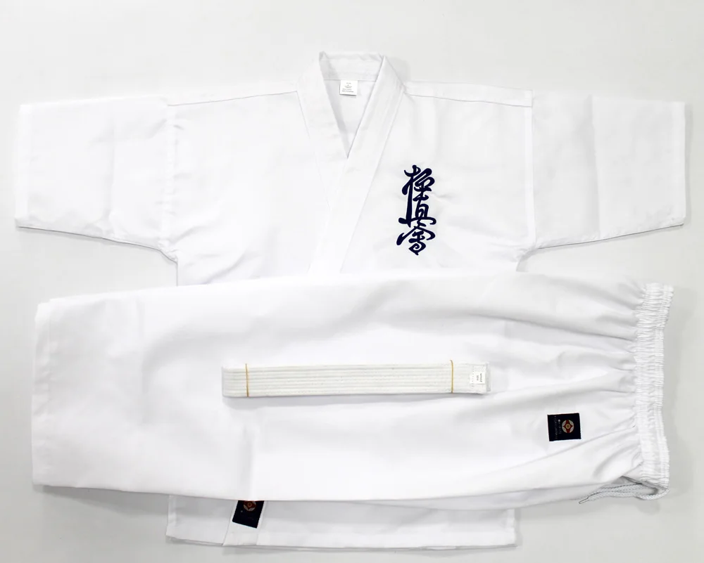 Unisex Kumite White Kyokushin Fabric Gi Karate Uniform WKF Approved Kata Gold Master Direct From Supplier