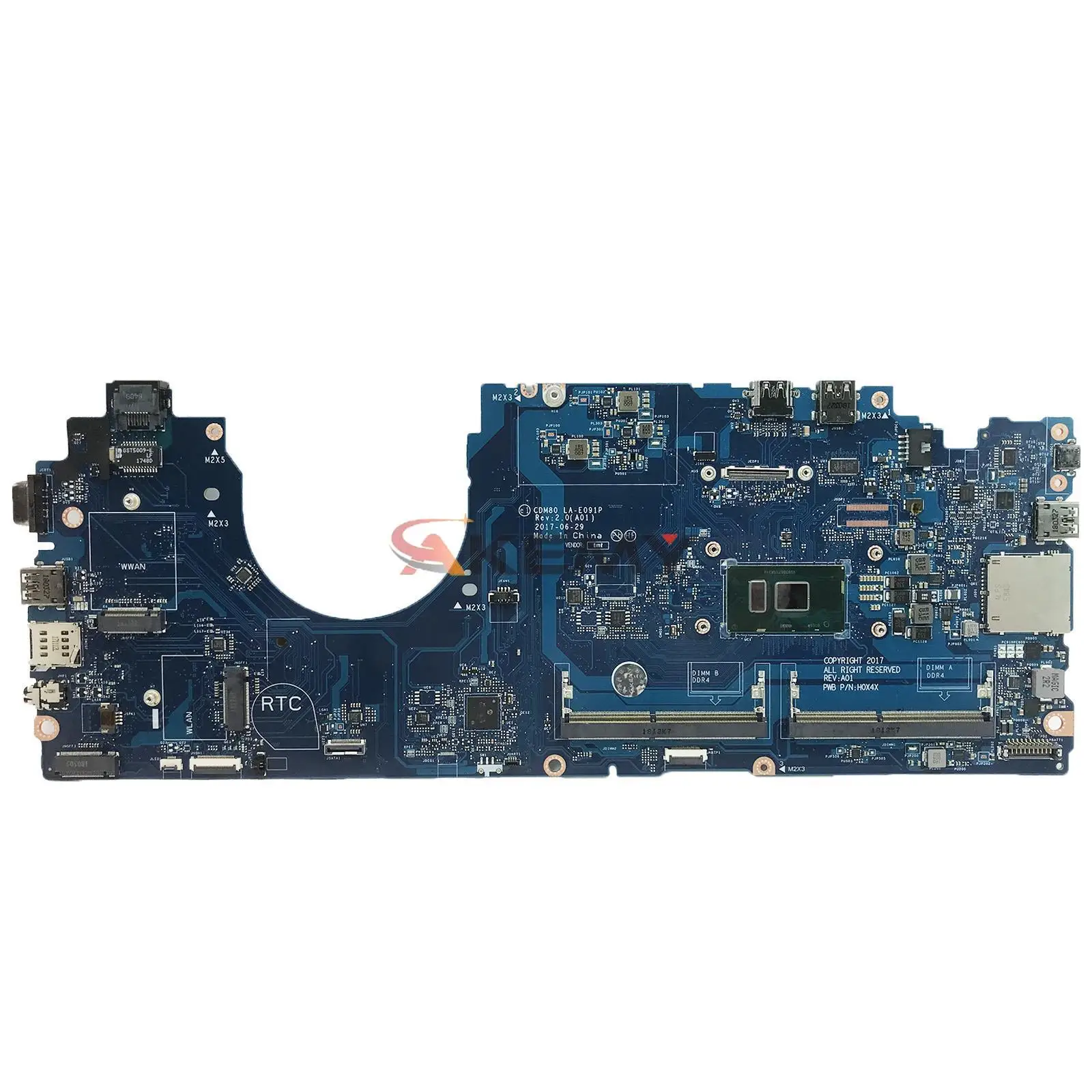 

For Dell Latitude 5580 Laptop Motherboard with i3 i5 i7 7th Gen CPU CDM80 LA-E091P Mainboard CN-0V6V32 07JF3P 08VMCW