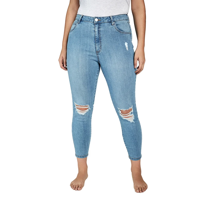 women's plus size ripped jeans