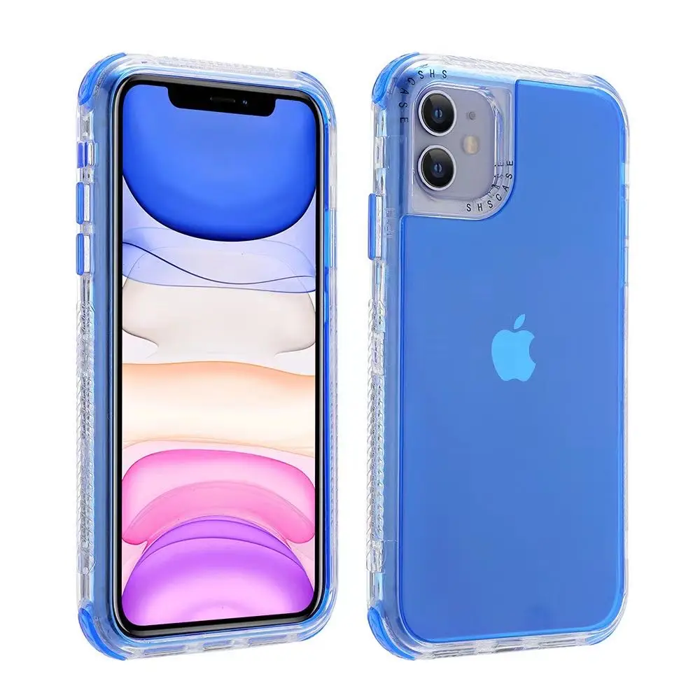 

For Iphone 11 Neon Case, Custom Logo Shock Proof Durable TPU Fluorescent Neon Phone Case For Iphone 11