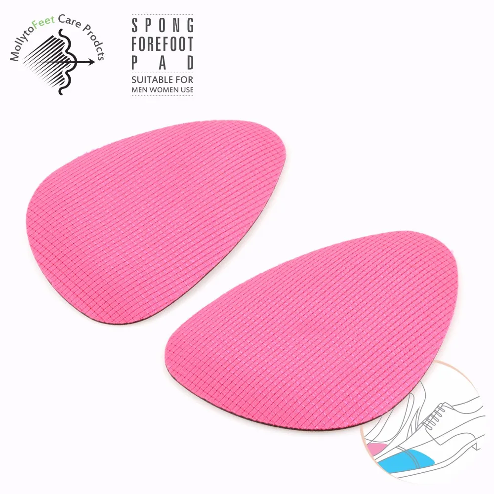 
multiple colors design pressure relief moisture absorbing self adhesive forefoot foam cushion pads with cotton fabric 