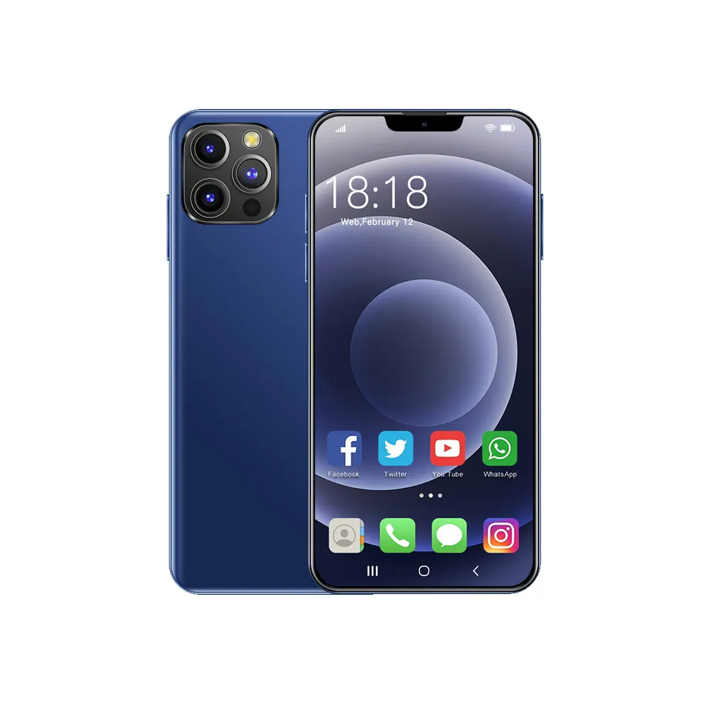 

phone i12 Pro Max + 6.7 inch 12GB + 512GB Android smartphone 10 core 5G LET phone 3 camera MTK6889 face ID unlock mobile phone